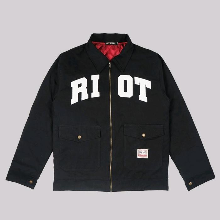 BLACK STRIKE WORK JACKET RAW TYPE RIOT ORIGINAL. JAKET WORKS RAWTYPE