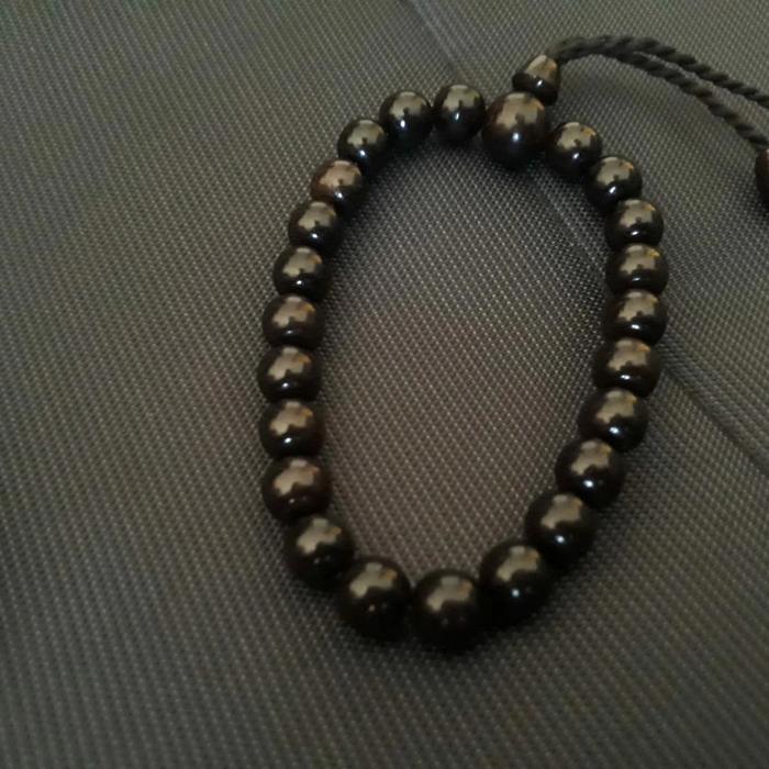 gelang fosil kayu galih kelor hitam