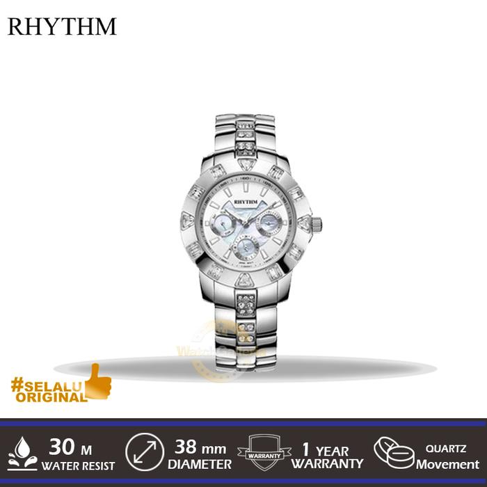 Jam Tangan Analog Ladies RHYTHM F1101S01 Original Murah