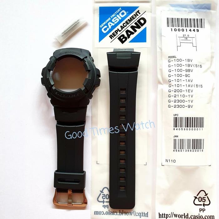 PAKET STRAP BEZEL G-SHOCK G 100BB G 100 FIT G 101 Casio Original