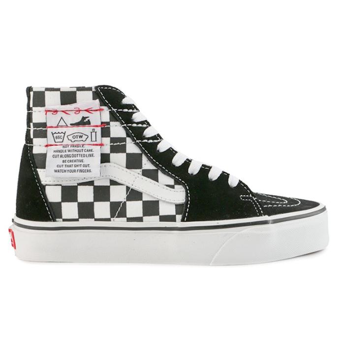 VANS SK8-HI TAPERED DIY CHECKERBOARD - BLACK/TRUE WHITE