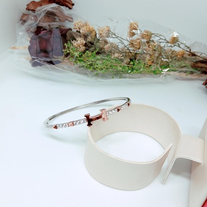 Gelang bangle fashion italy Hermes kombinasi ||Emas 750/75% SL 01