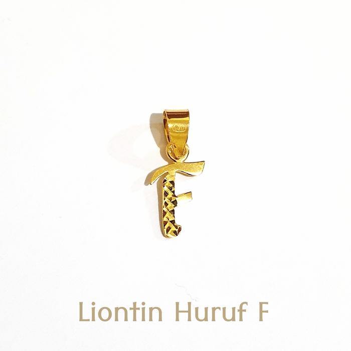 Liontin Huruf F Asli Kadar 875 Kado Istimewa Pendant Mata Kalung 20K