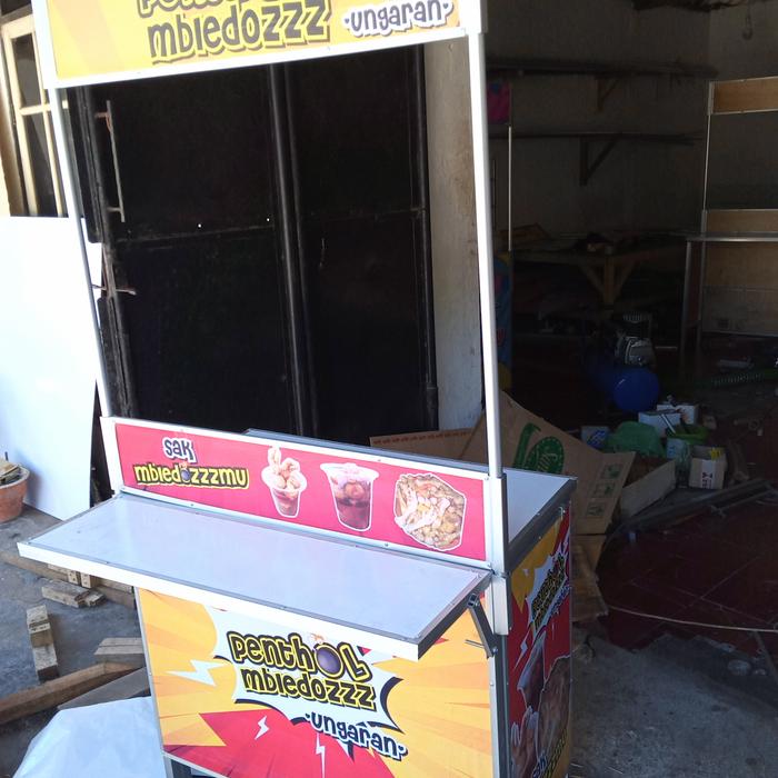 BOOTH PORTABLE MEJA JUALAN 80X40 MEJA DEPAN