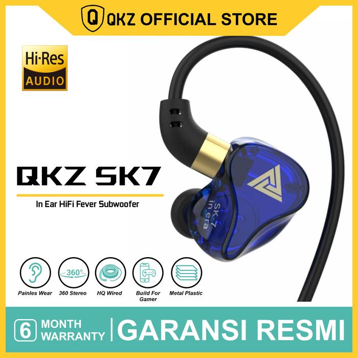 QKZ SK7 with Mic Headset Earphone Sports Running Gaming Dual Driver