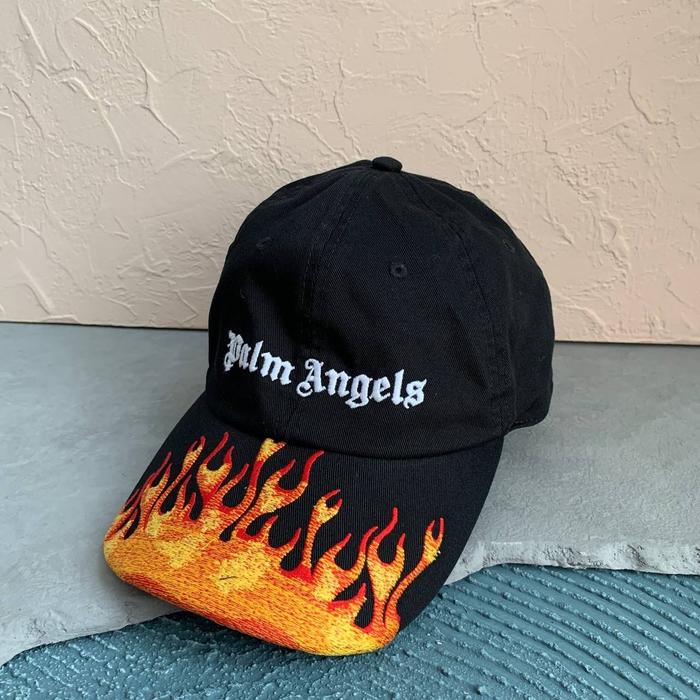 PALM ANGELS BURNING CAP BLACK