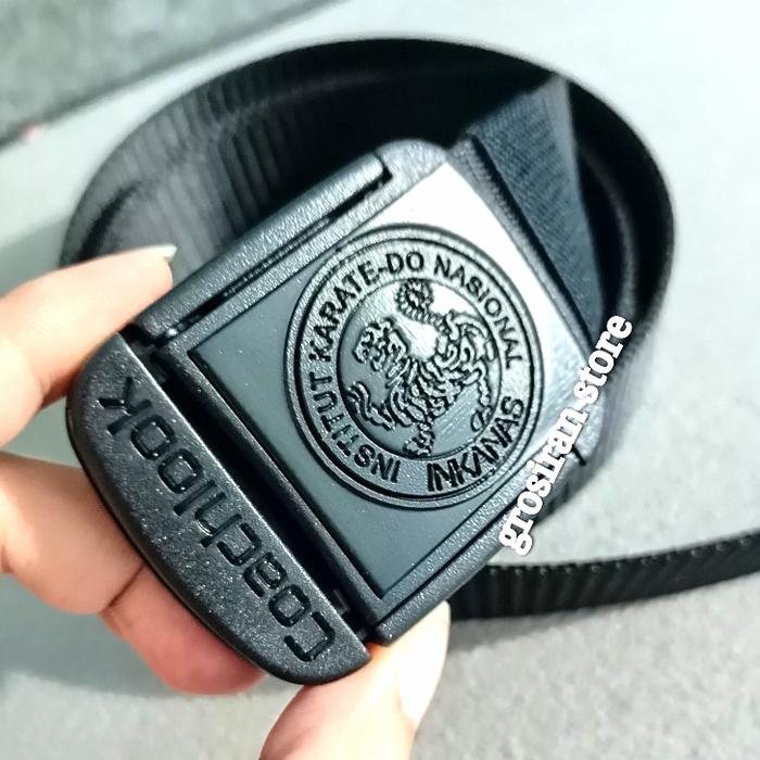 sabuk belt ikat pinggang hitam karate INKANAS custom logo nama grafir