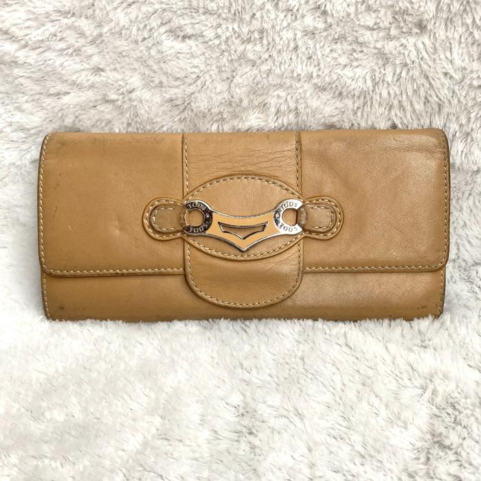 TOD'S Wallet Wanita Preloved Dompet kulit wanita Warna coklat