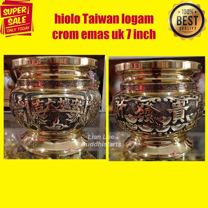 hiolo Taiwan model yenpao logam tembaga crom emas 7 inch