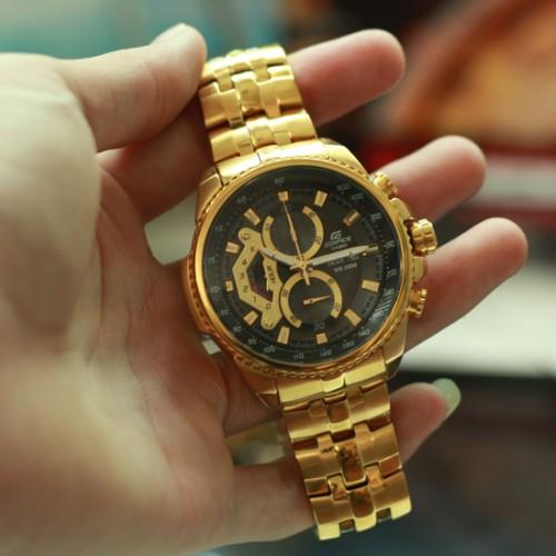 Jam Tangan Pria Casio Edifice Ef-558 Gold Premium Col. Original Model