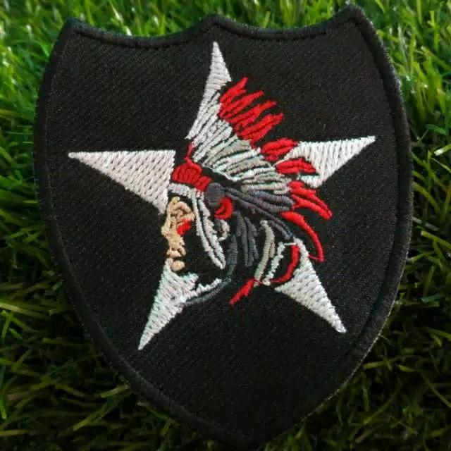 Bordir Indian 2nd Infantry Head Division Kemeja John Lennon Parka