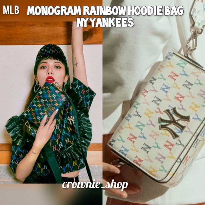 MLB monogram rainbow hoodie bag NY yankees