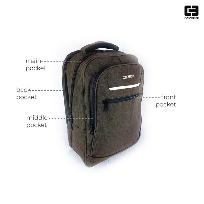 CARBONI MA00071 TAS RANSEL LAPTOP CASUAL 18 INCH