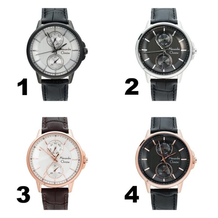 Alexandre Christie AC 6576 MF Men Leather Strap