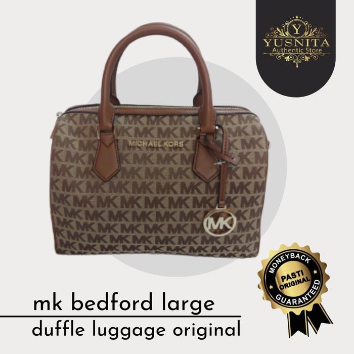 tas michael kors mk bedford large duffle luggage original nwt