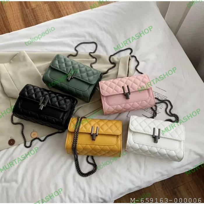 TAS SELEMPANG/SLING BAG WANITA AMORA TALI RANTAI PANJANG IMPORT 365