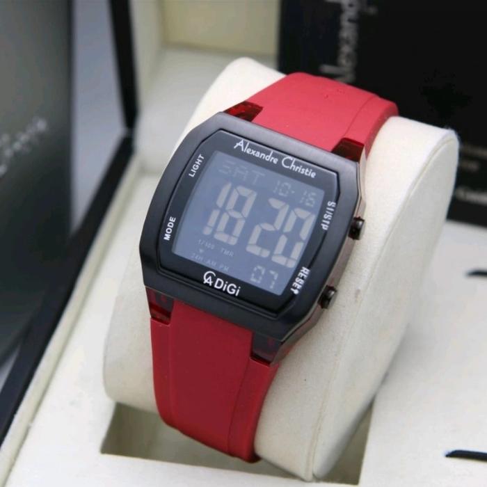 Jam Tangan Digital Wanita Alexandre Christie Ac 9348 MH Rubber St