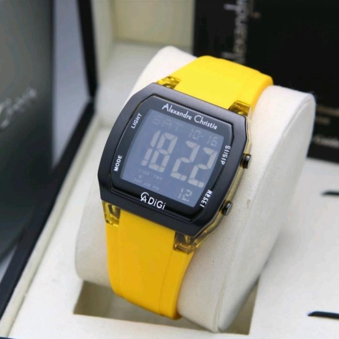 Jam Tangan Digital Wanita Alexandre Christie Ac 9348 MH Rubber Solid