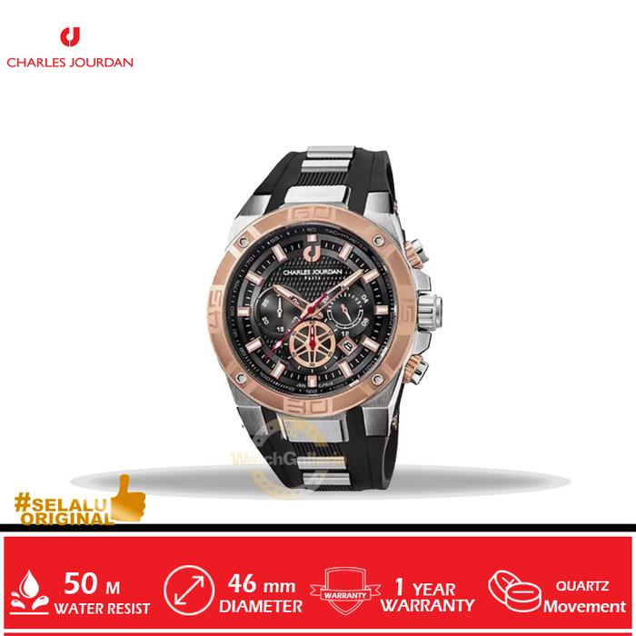 Jam Tangan Analog Man Charles Jourdan CJ1013-1372C Original Murah