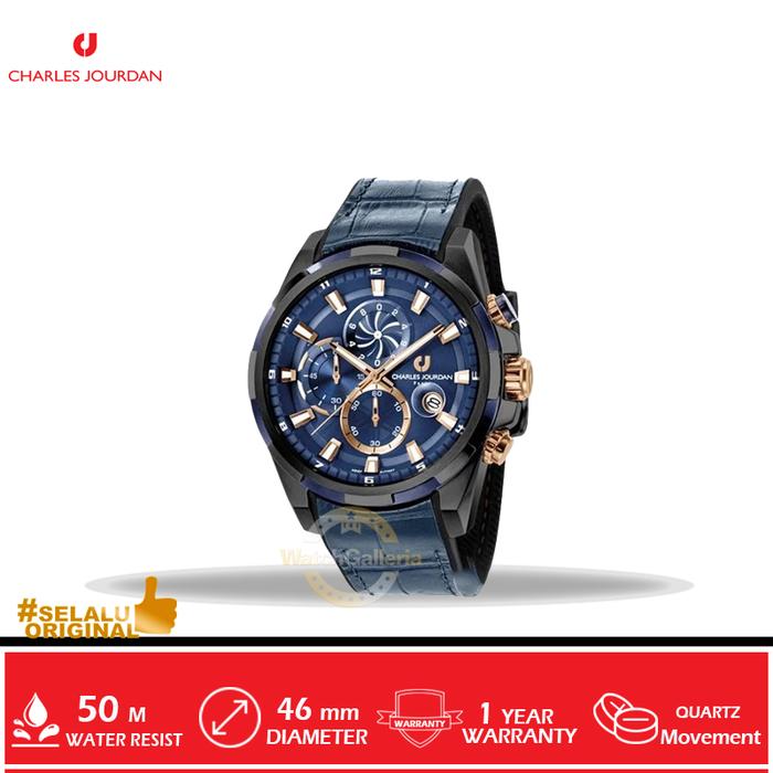 Jam Tangan Analog Man Charles Jourdan CJ1027-1782C Original Murah