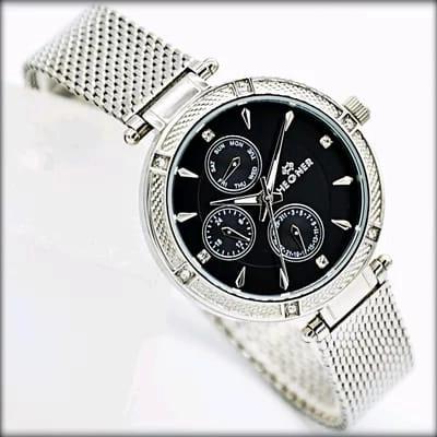 HEGNER HW 1657 L-3/jam tangan hegner daytona rantai pasir analog