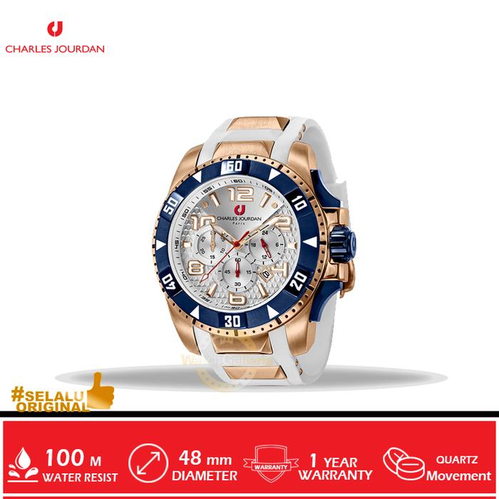 Jam Tangan Analog Man Charles Jourdan CJ1026-1515C Original Murah