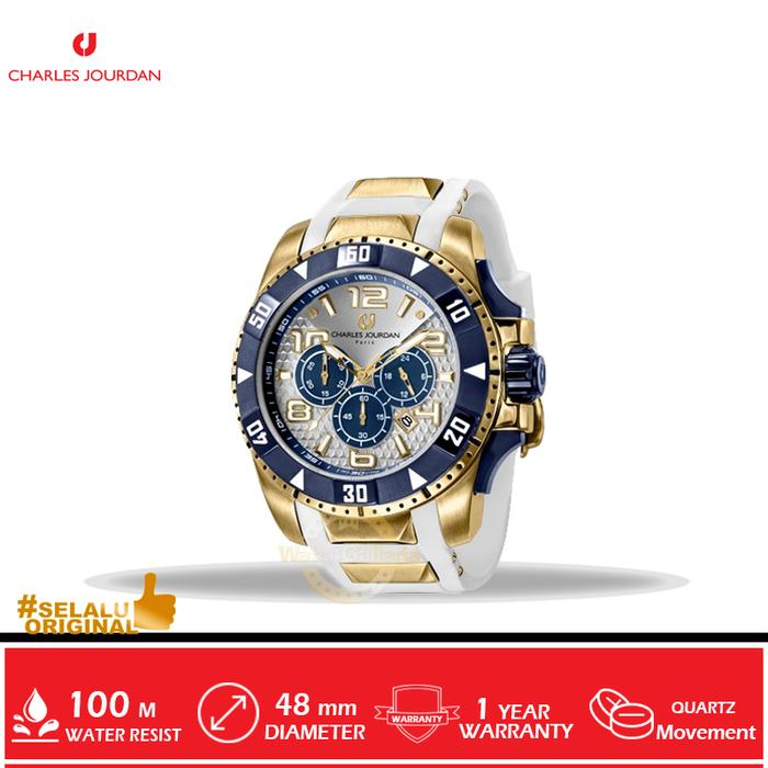 Jam Tangan Analog Man Charles Jourdan CJ1026-1215C Original Murah