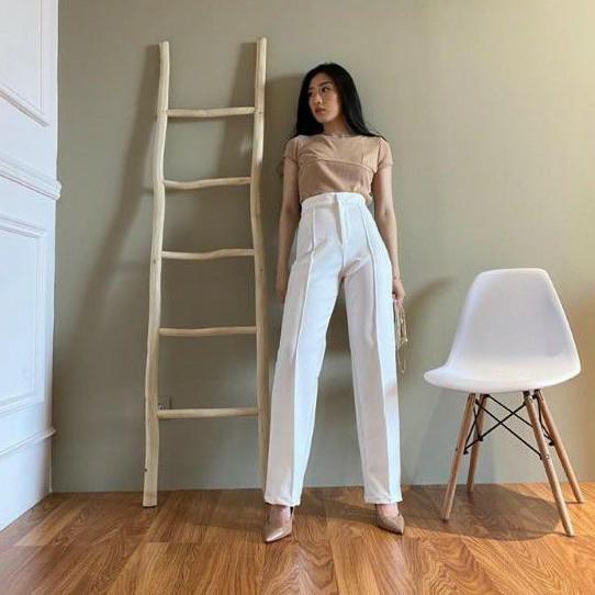 PRELOVED BYEOL BORA PANTS WHITE SIZE M