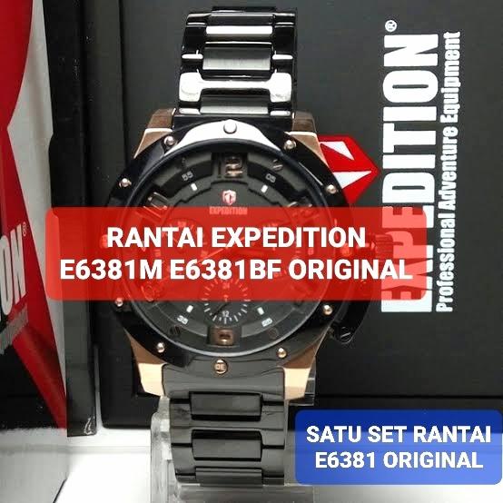 STRAP RANTAI JAM TANGAN EXPEDITION E6381 E 6381 ORIGINAL STAINLESS