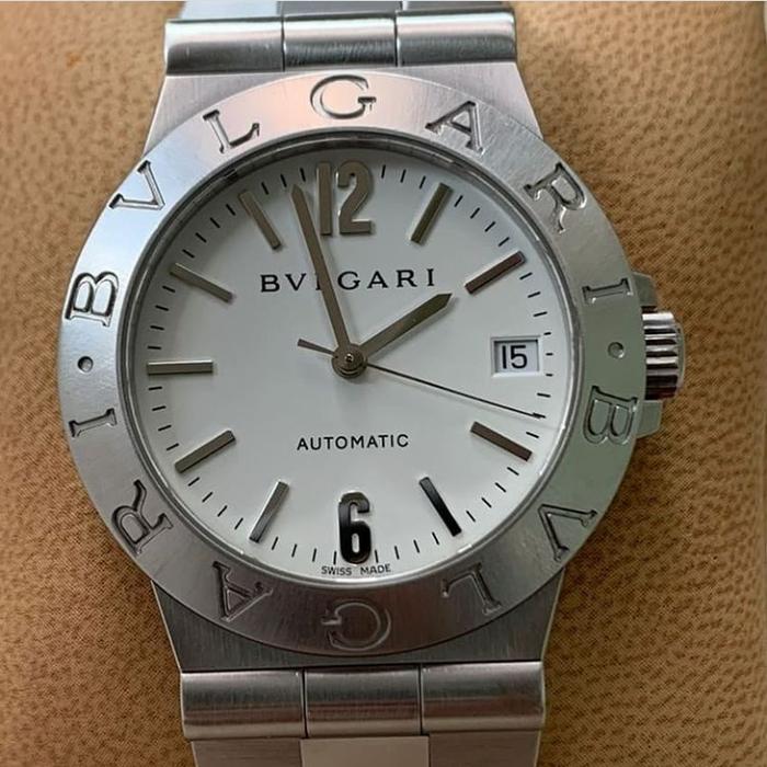 Jam Tangan Bvlgari Diagono Steel White Dial