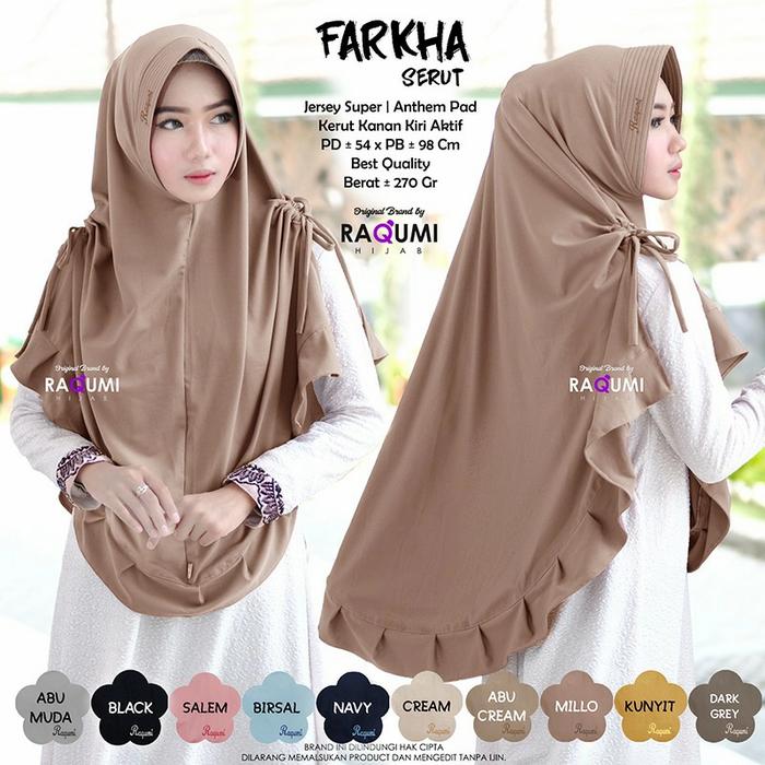Hijab Instan Farkha Serut By Raqumi / Jilbab Kerudung Instan