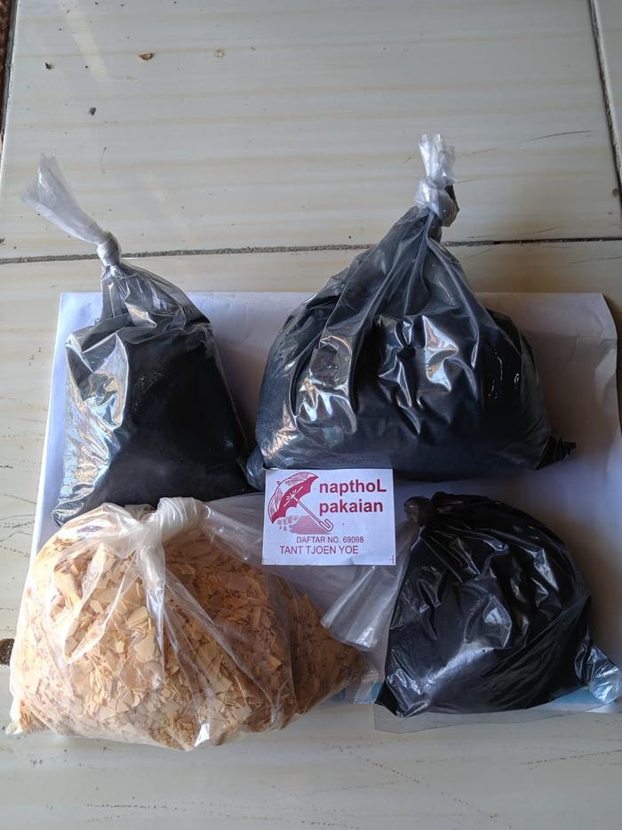 NAPTOL PEWARNA PAKAIAN JEANS DAN KAIN KATUN KEMASAN 1KG HITAM SUPER