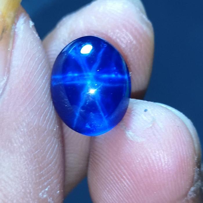 Permata natural blue star sapphire sertifikat GRI