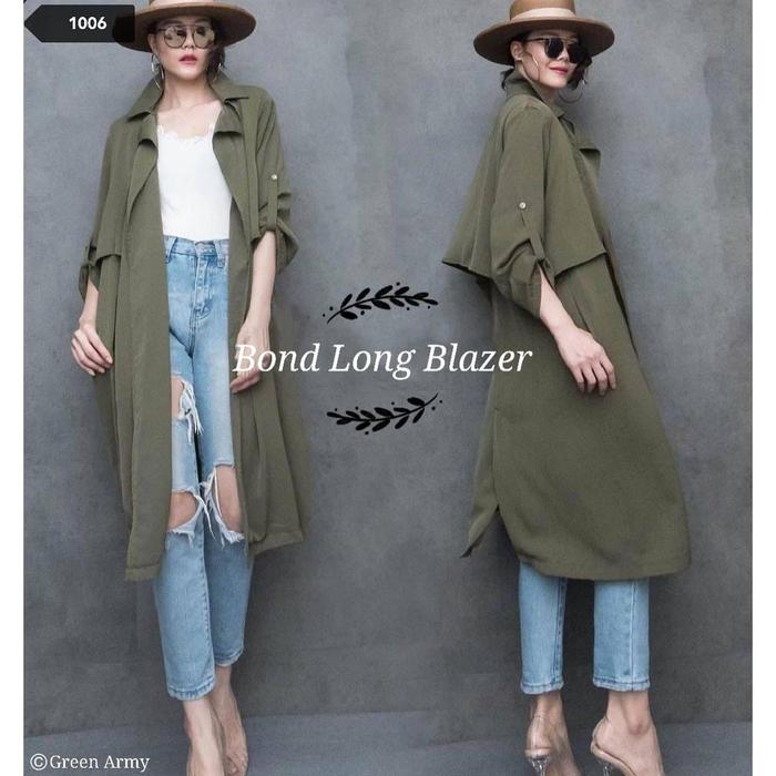 ONNIEFASHION C17 Bond Long Blazer 1006 Outer Wanita
