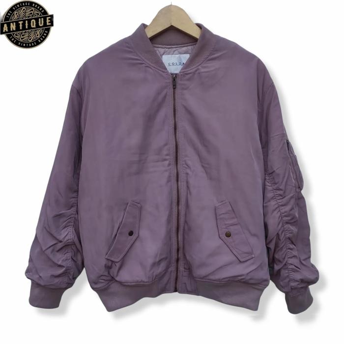 jaket bomber C.O.L.Z.A pink peach size tag LL (P65xL65)