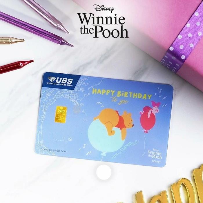 ubs Disney Winnie the Pooh happy birthday 0.25g/ubs Disney 0.25g/logam
