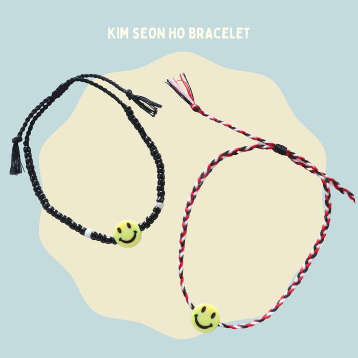 GELANG SMILE KIM SEON HO TRIDATU BEADS HITAM