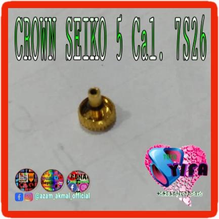 Knop Crown jam SEIKO 5Automatic cal 7s26 warna gold