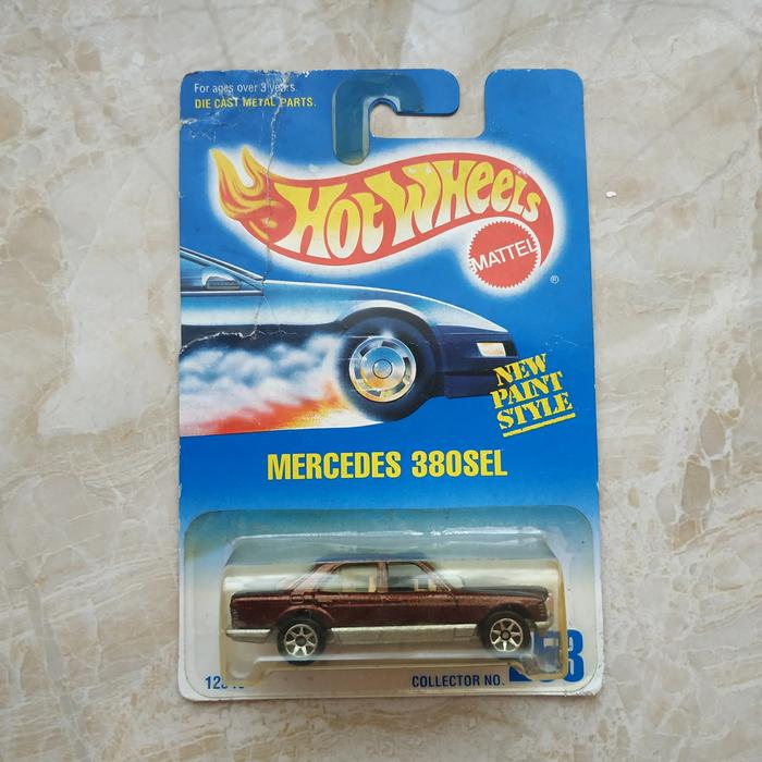 Hotwheels Mercedes 380 SEL Antik 1991 Full besi Varian Velg Palang 7