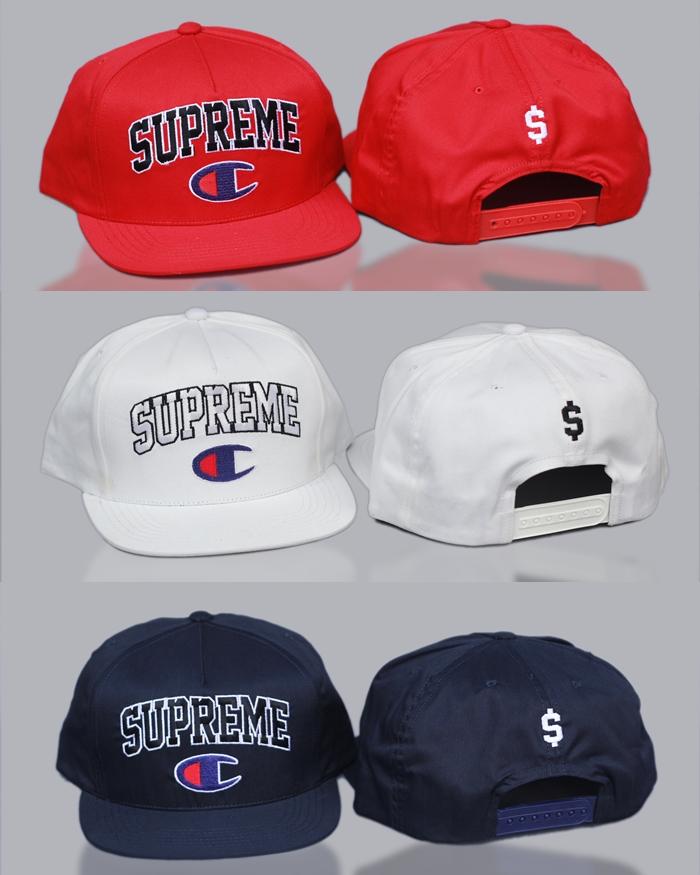 Topi Snapback SUPREME x CHAMPION
