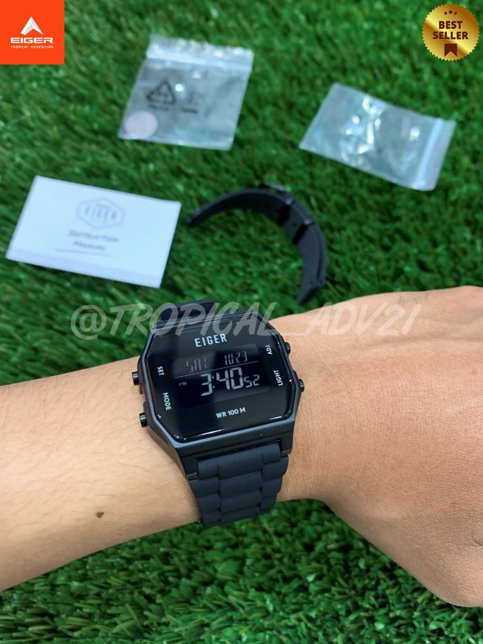 EIGER JAM TANGAN PRIA WANITA |PROVO |5092|BLACK|BEST SELLER