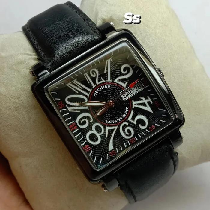 HEGNER HW 0910 MB kulit/jam tangan hegner original pria/wanita