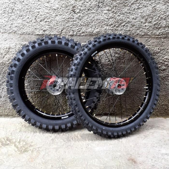 Wheelset Trail 21 18 Ban Dunlop KLX Dtracker 150 Velg TK Racing