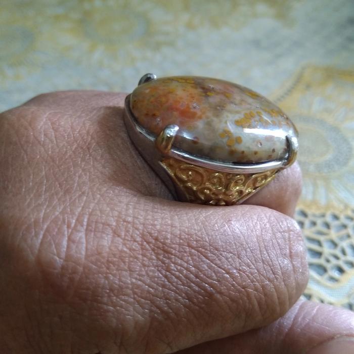 cincin batu akik Badar Tokek tua