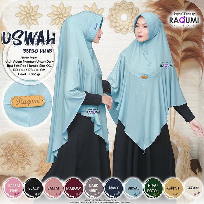 Hijab Instan Terbaru Uswah Bergo Original Raqumi