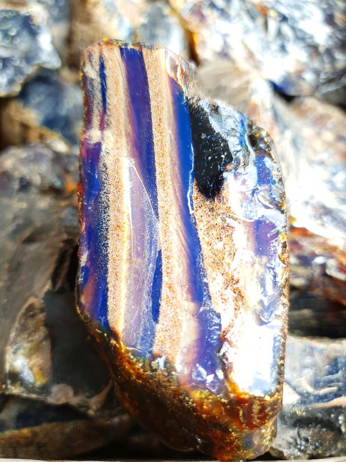 Blue Blueis Amber Biru Ungu Getah Katilayu