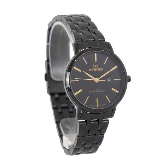 Jam tangan wanita Mirage 8734 Full Hitam Original