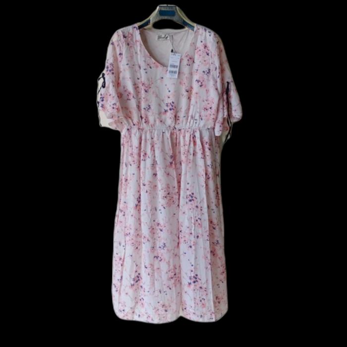 Thwaya/Dress Wanita Motif Bunga Second import/Dress Wanita Vintage
