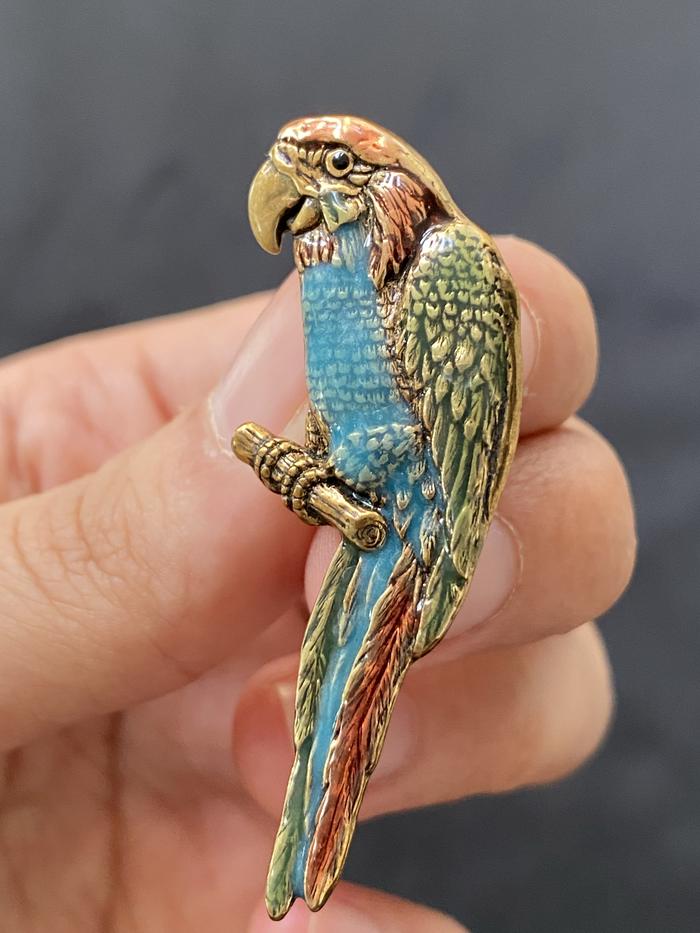 Vintage Macaw Brooch