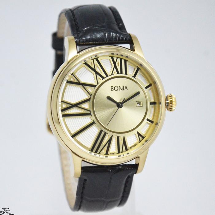 BONIA BPT226-1231 - Jam Tangan Pria Kulit Original